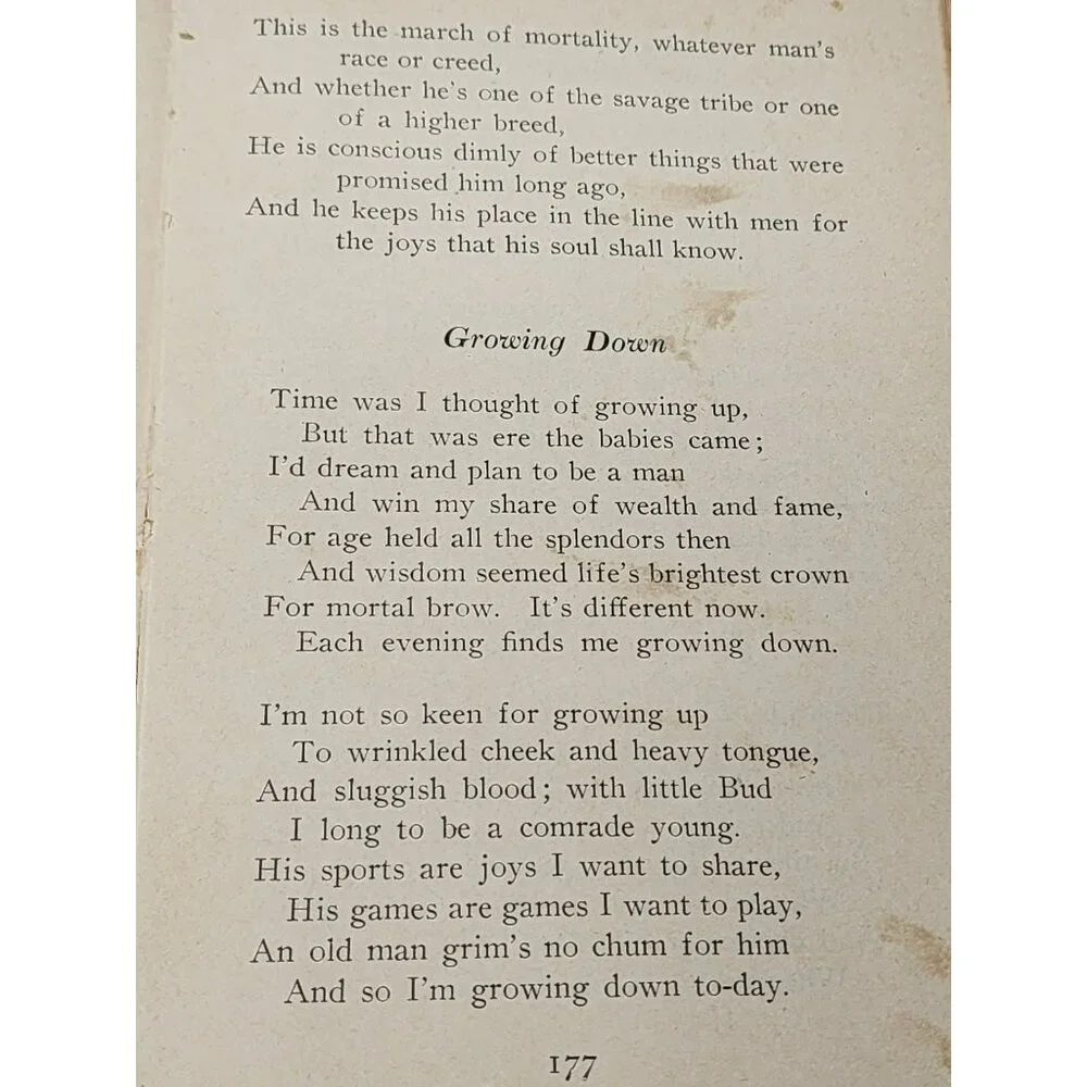 Vintage/Antique Just Folks Poetry Book By Edgar A Guest 1917 Reily & Britton Co.